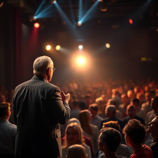 Orateur persuasif captivant son audience